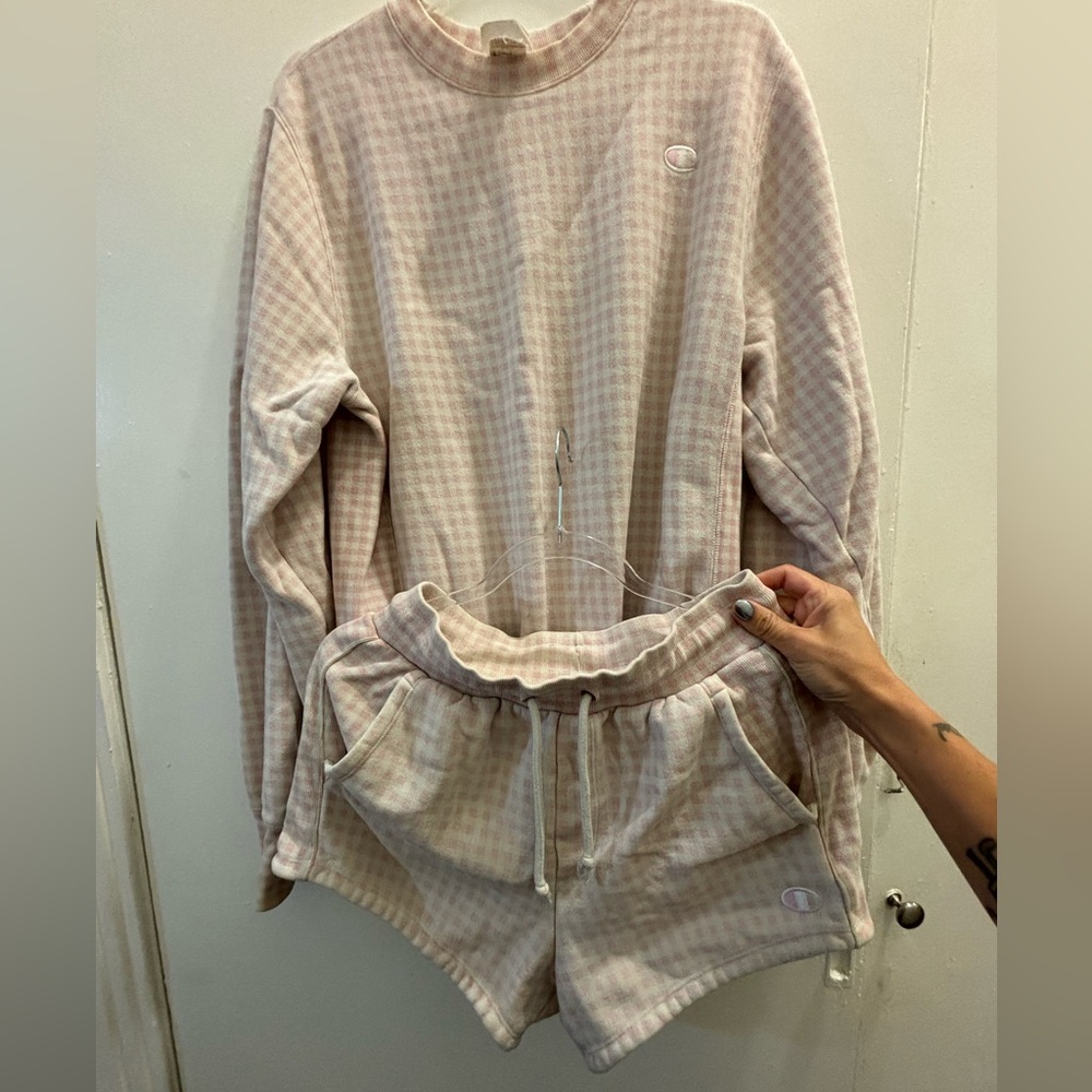 Champion + HVN for Urban Outfitters Gingham Loungewear Set sz M
